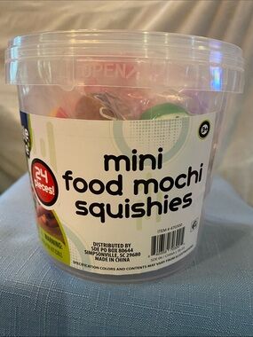 mini food mochi squishies - Assorted Pastel Colors - One 24 pieces bucket